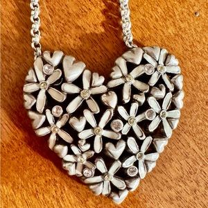 Brighton flower heart necklace